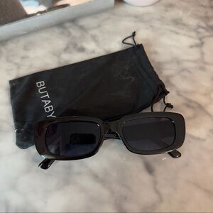 Black Rectangle Frame Sunglasses